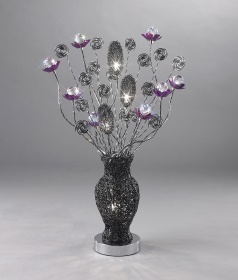 IL70383  Nevada Crystal Table Lamp 4 Light